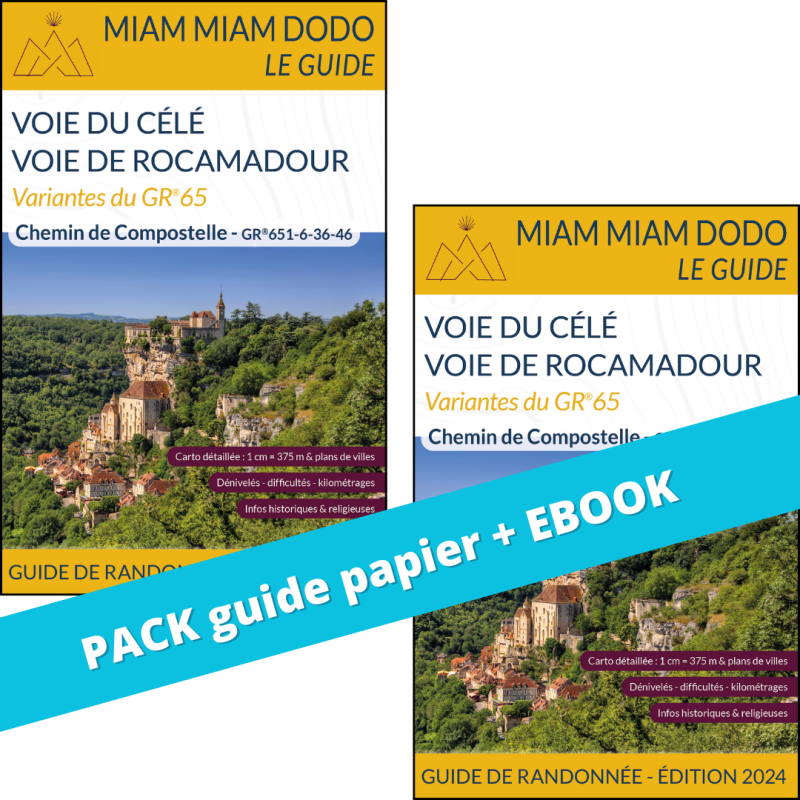 **Pack guide papier + eBook** Miam Miam Dodo Voies du Célé et Rocamadour Ed. 2024